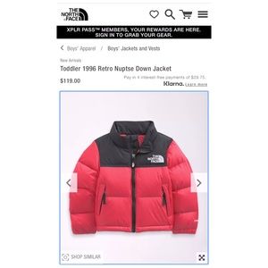 The North Face Toddler Puffer Down Jacket
